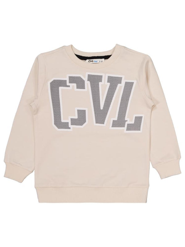 Civil Boys Cvl Baskılı 2-5 Yaş Takım - Ekru