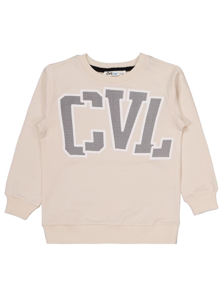 Civil Boys Cvl Baskılı 2-5 Yaş Takım - Ekru