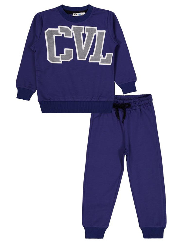Civil Boys Cvl Baskılı 2-5 Yaş Takım - Mavi