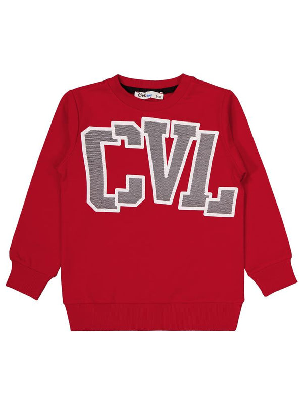 Civil Boys Cvl Baskılı 2-5 Yaş Takım - Kırmızı