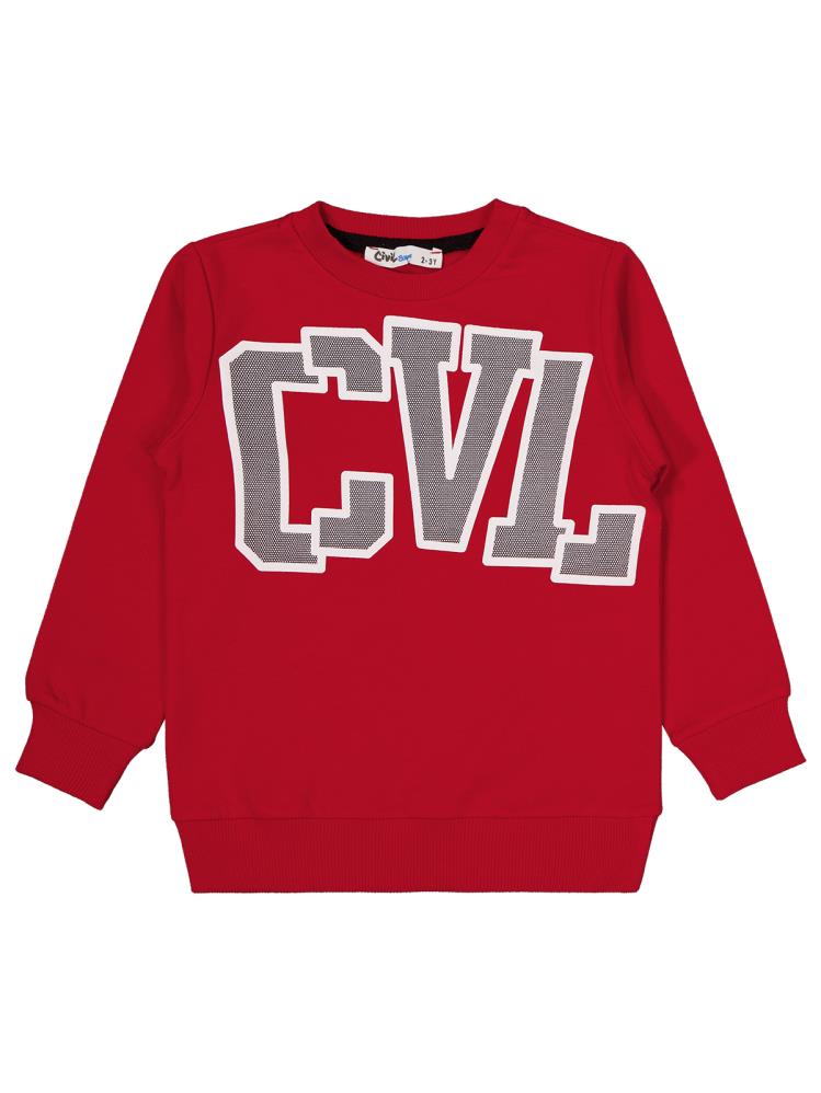 Civil Boys Cvl Baskılı 2-5 Yaş Takım - Kırmızı