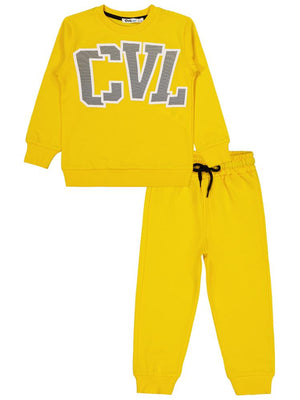 Civil Boys Cvl Baskılı 2-5 Yaş Takım - Sarı