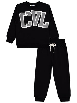Civil Boys Cvl Baskılı 2-5 Yaş Takım - Siyah