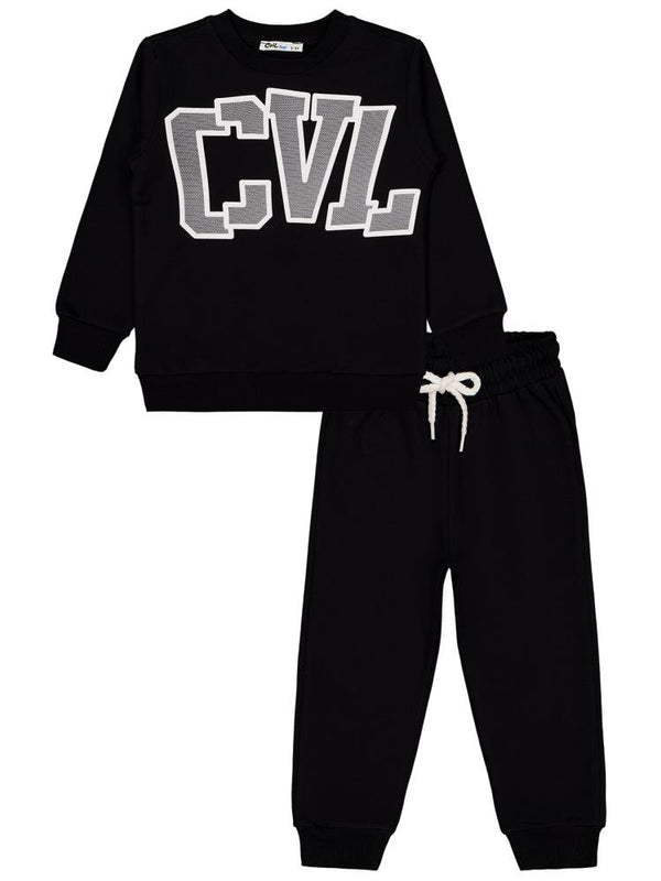 Civil Boys Cvl Baskılı 2-5 Yaş Takım - Siyah