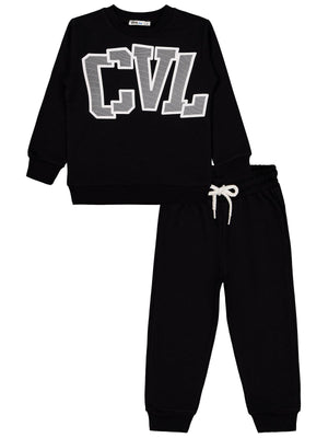 Civil Boys Cvl Baskılı 2-5 Yaş Takım - Siyah