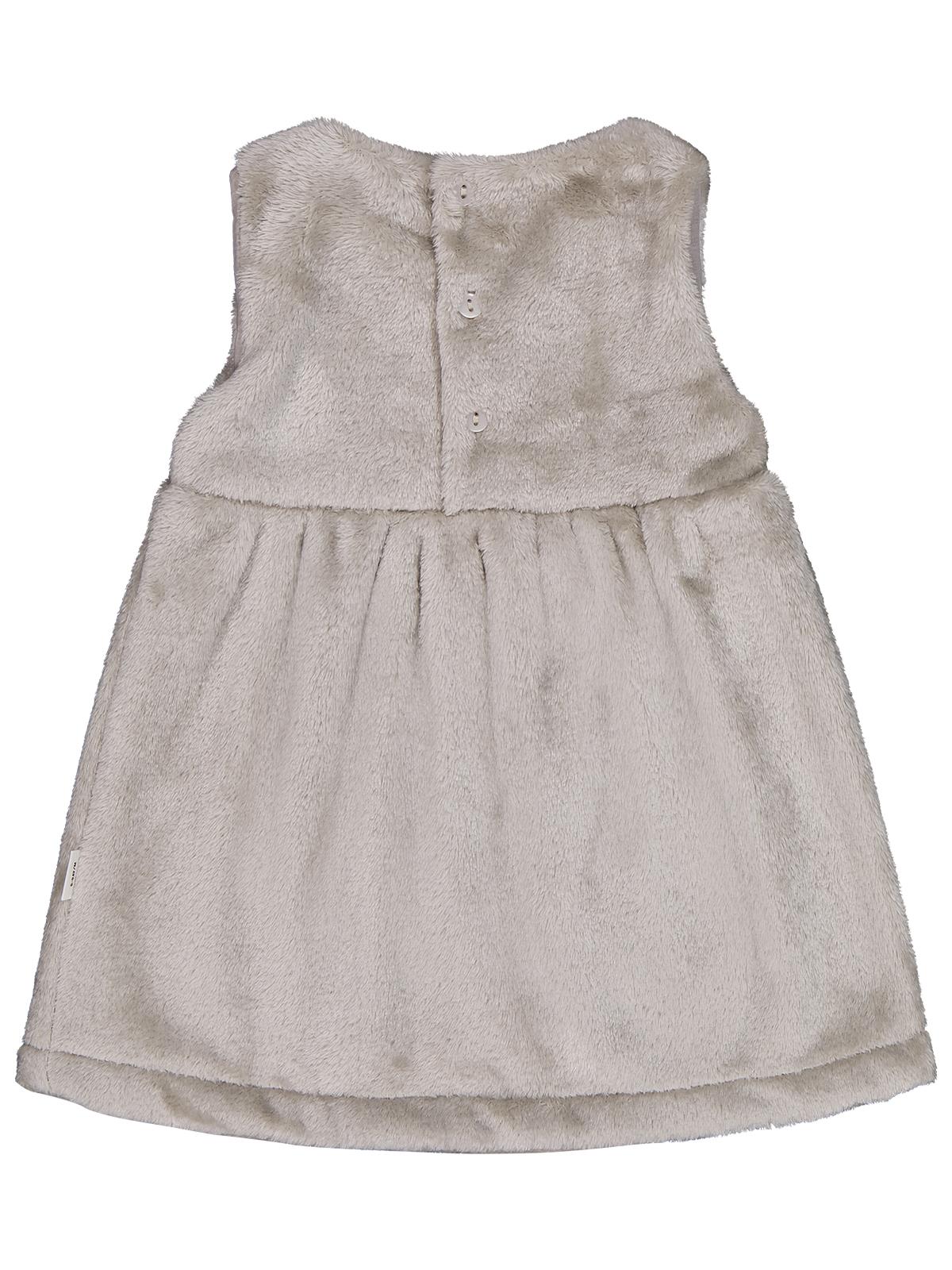 Civil Baby Cep Detaylı Kedi Nakışlı 6-18 Ay Elbise - Gri