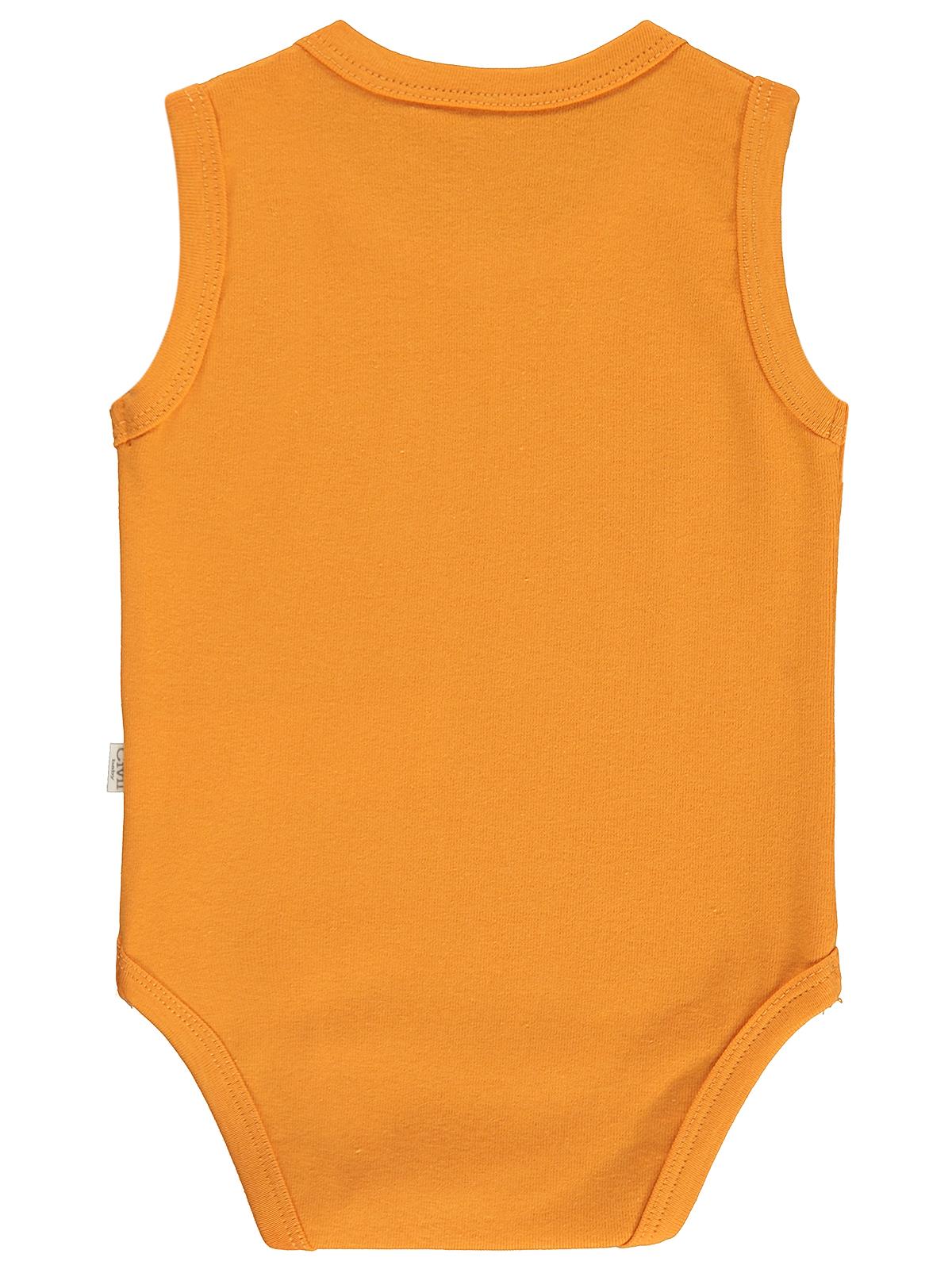 Civil Baby Düz Renkli 3-36 Ay Çıtçıtlı Badi - Turuncu