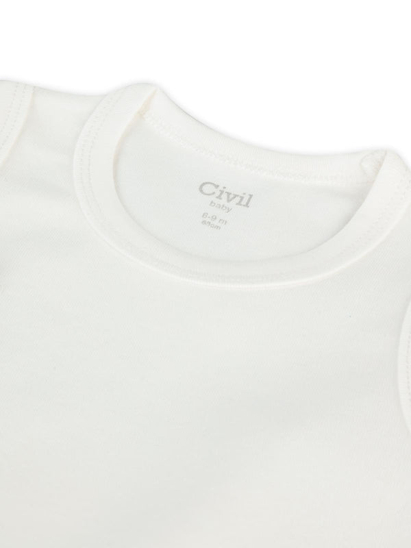 Civil Baby 3'lü Karışık Renk 3-36 Ay Çıtçıtlı Badi - Bej