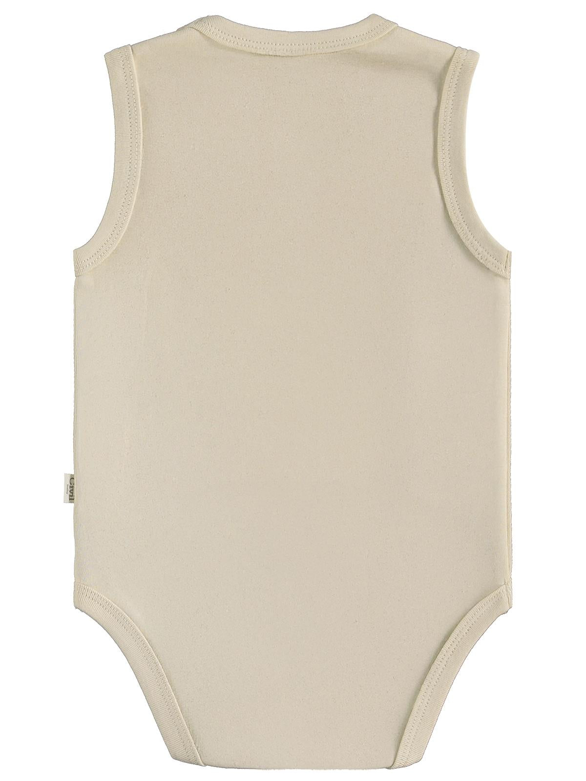 Civil Baby 3'lü Karışık Renk 3-36 Ay Çıtçıtlı Badi - Bej