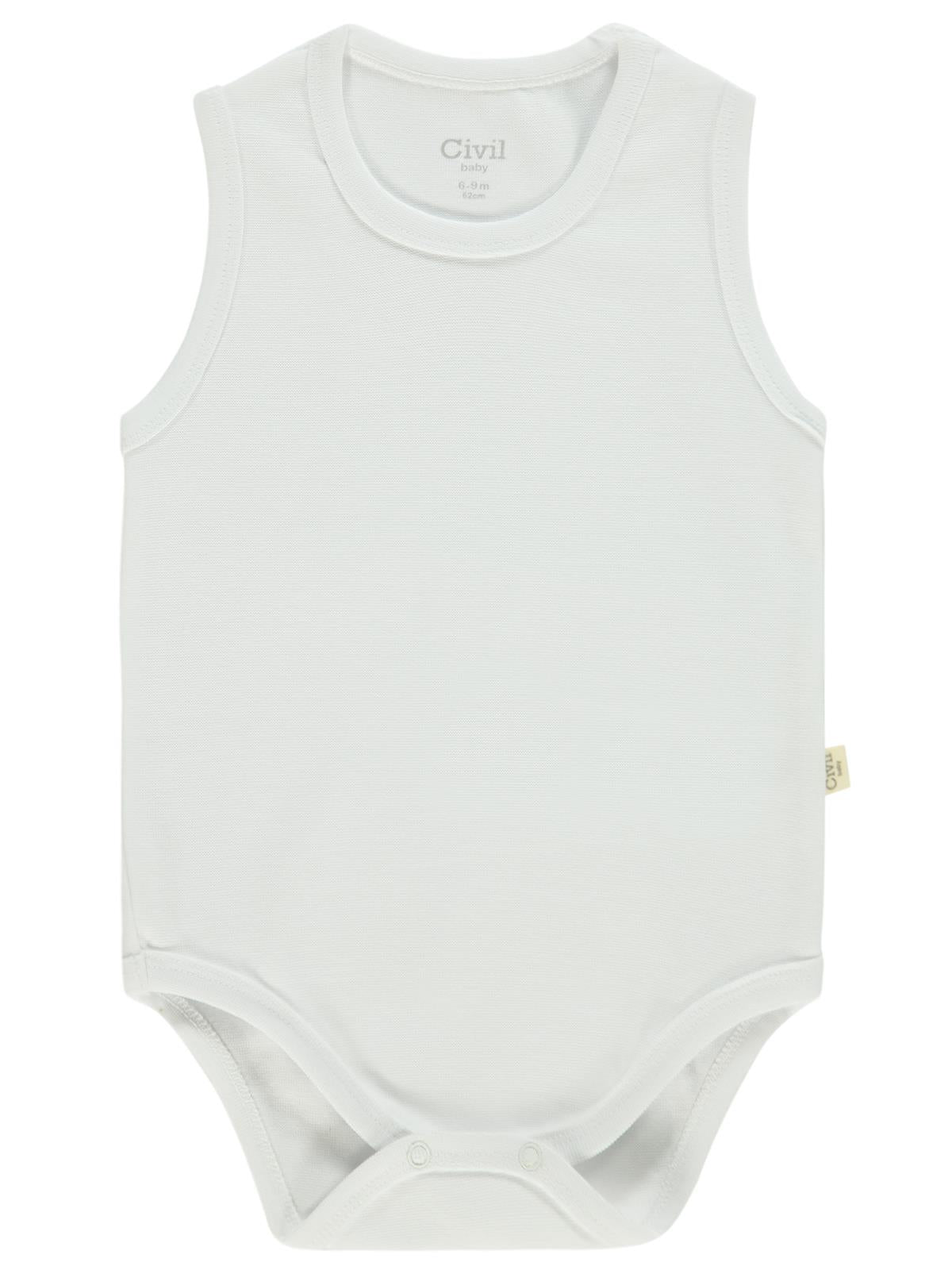 Civil Baby 3'lü Karışık Renk 3-36 Ay Çıtçıtlı Badi - Bej