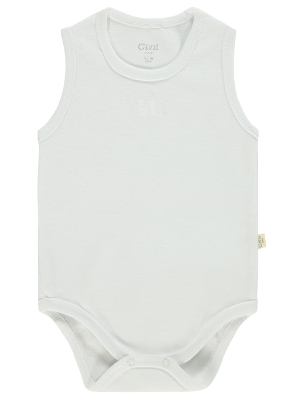 Civil Baby 3'lü Karışık Renk 3-36 Ay Çıtçıtlı Badi - Bej