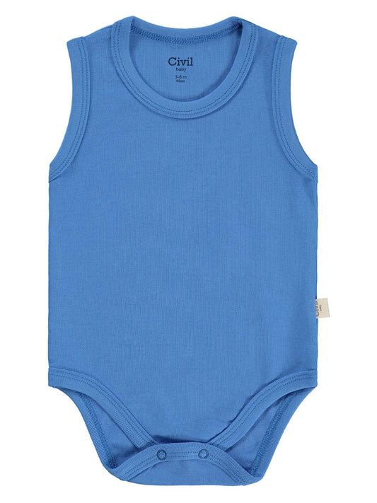 Civil Baby 3'lü Düz Sıfır Kol 3-36 Ay Çıtçıtlı Badi - Kırmızı