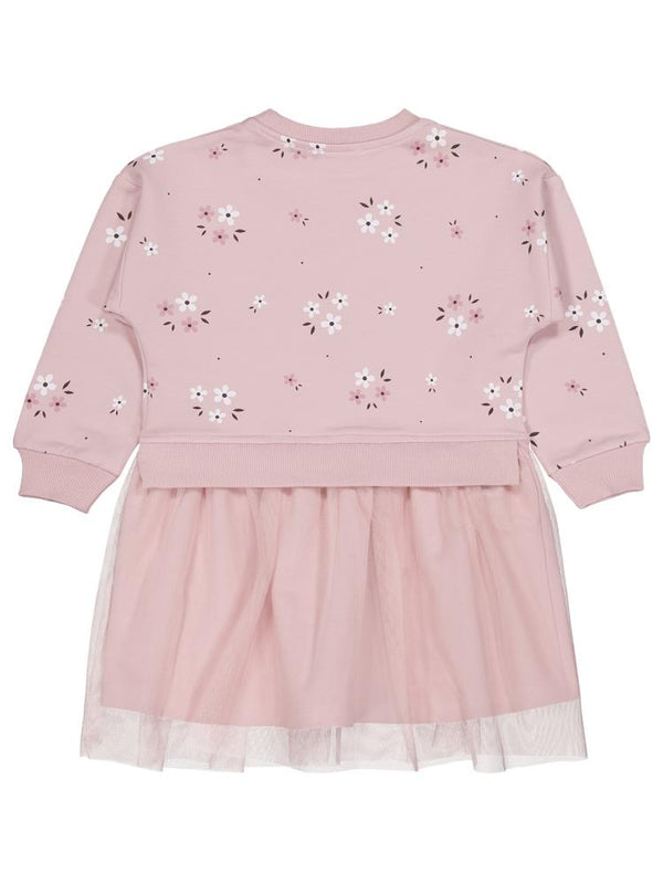 Civil Girls Çiçek Baskılı 2-5 Yaş Elbise - Pembe