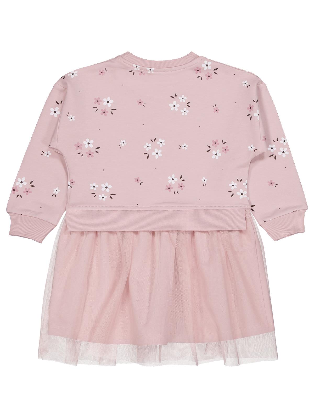 Civil Girls Çiçek Baskılı 2-5 Yaş Elbise - Pembe