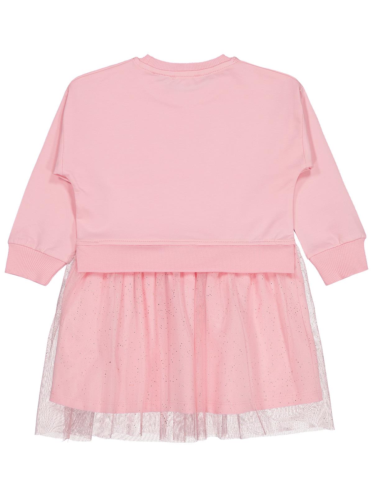 Civil Girls Unicorn Baskılı 2-5 Yaş Elbise - Pembe