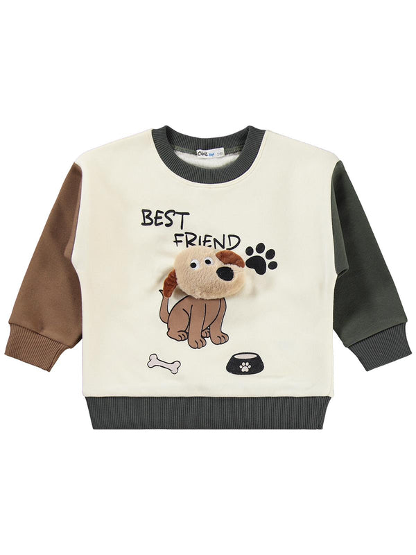 Civil Boys Best Friend Baskılı 2-5 Yaş Eşofman Takımı - Haki