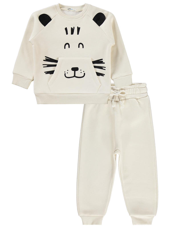 Civil Boys Kanguru Cepli 2-5 Yaş Eşofman Takımı - Bej