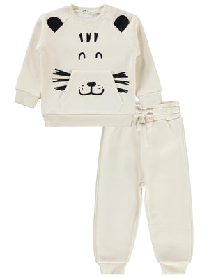 Civil Boys Kanguru Cepli 2-5 Yaş Eşofman Takımı - Bej