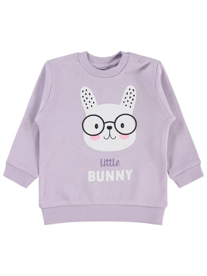 Civil Baby Little Bunny Baskılı 6-18 Ay Sweatshirt - Lila
