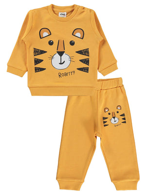 Civil Baby Kaplan Baskılı 6-18 Ay Takım - Hardal