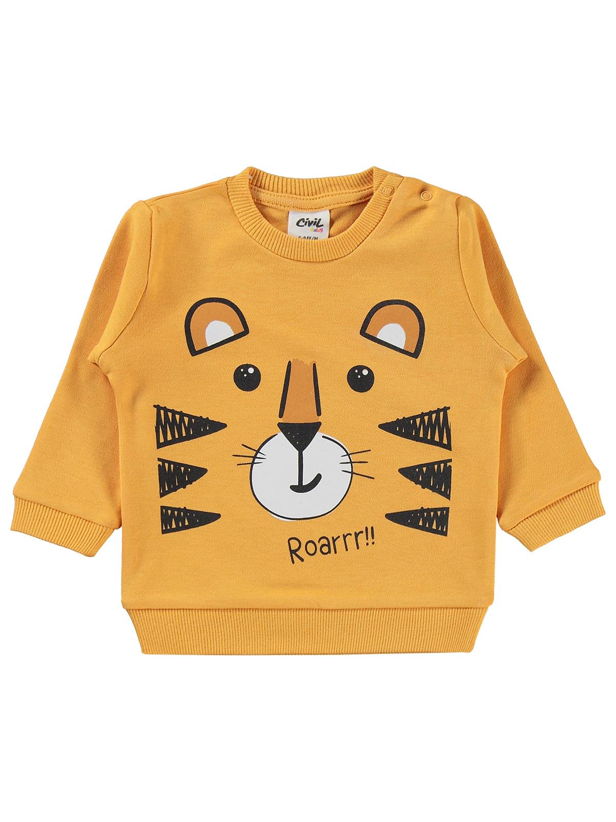 Civil Baby Kaplan Baskılı 6-18 Ay Takım - Hardal