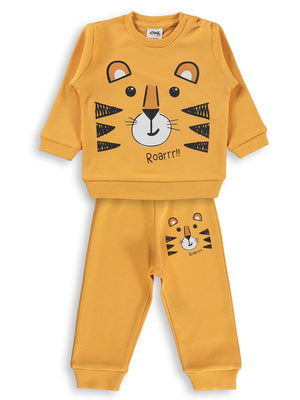 Civil Baby Kaplan Baskılı 6-18 Ay Takım - Hardal