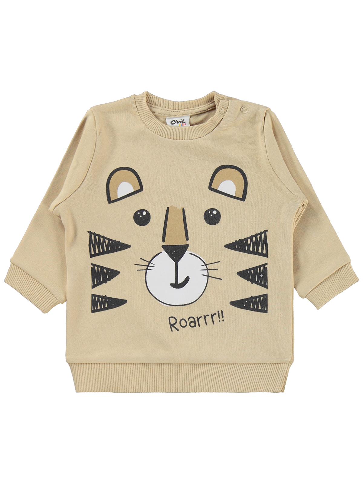 Civil Baby Kaplan Baskılı 6-18 Ay Takım - Kahverengi