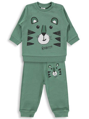 Civil Baby Kaplan Baskılı 6-18 Ay Takım - Haki