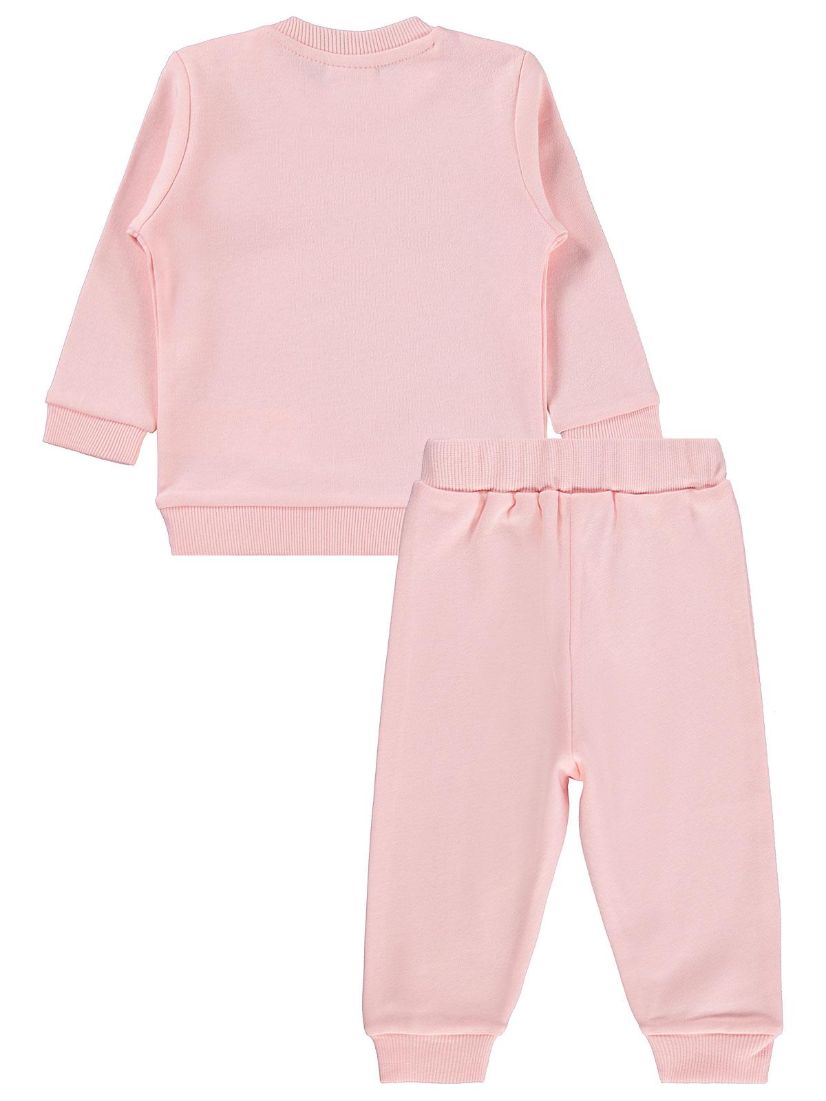 Civil Baby Çiçek Love Baskılı 6-18 Ay Takım - Pudra