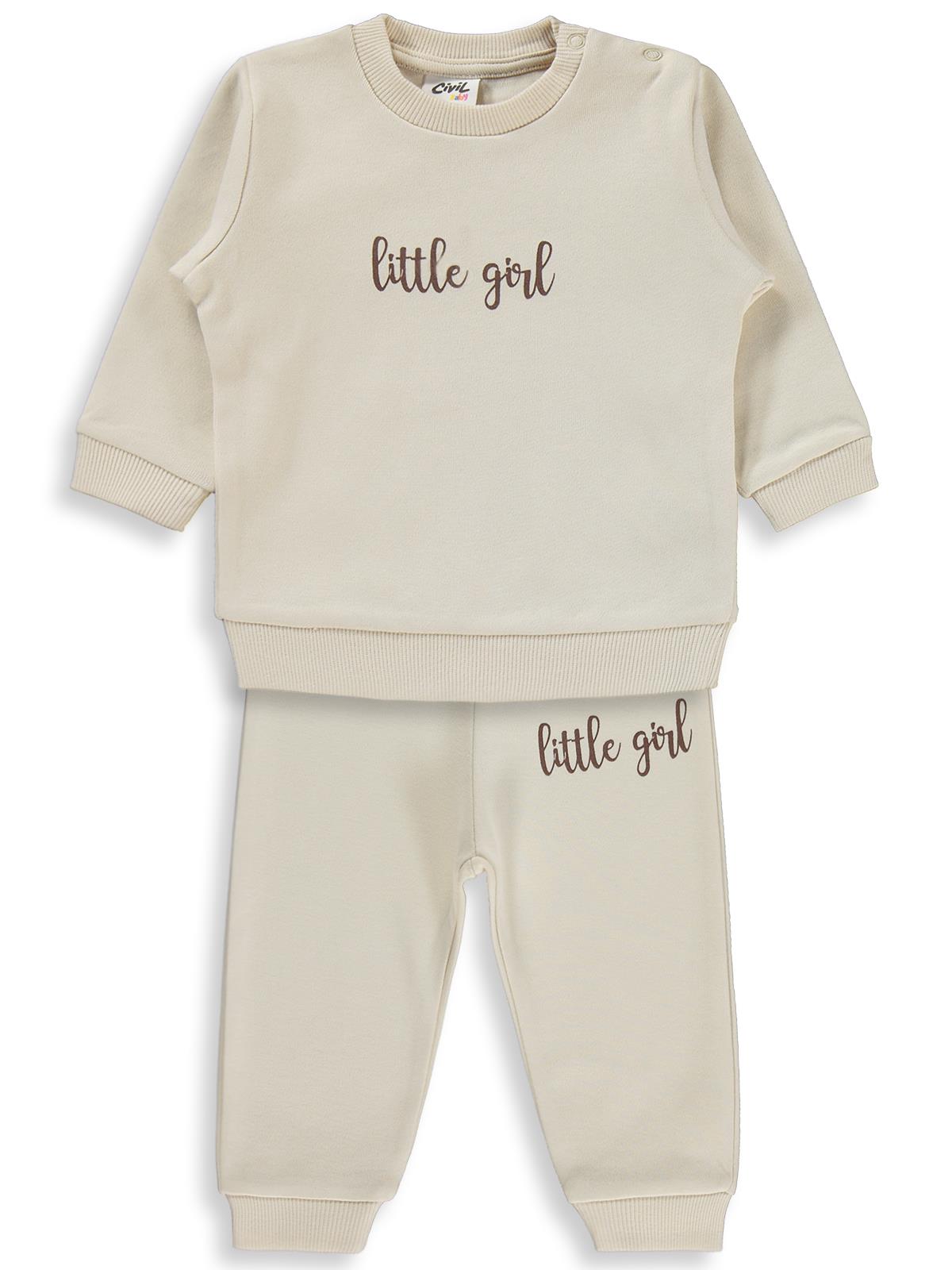 Civil Baby Little Girl Baskılı 6-18 Ay Takım - Fil Dişi
