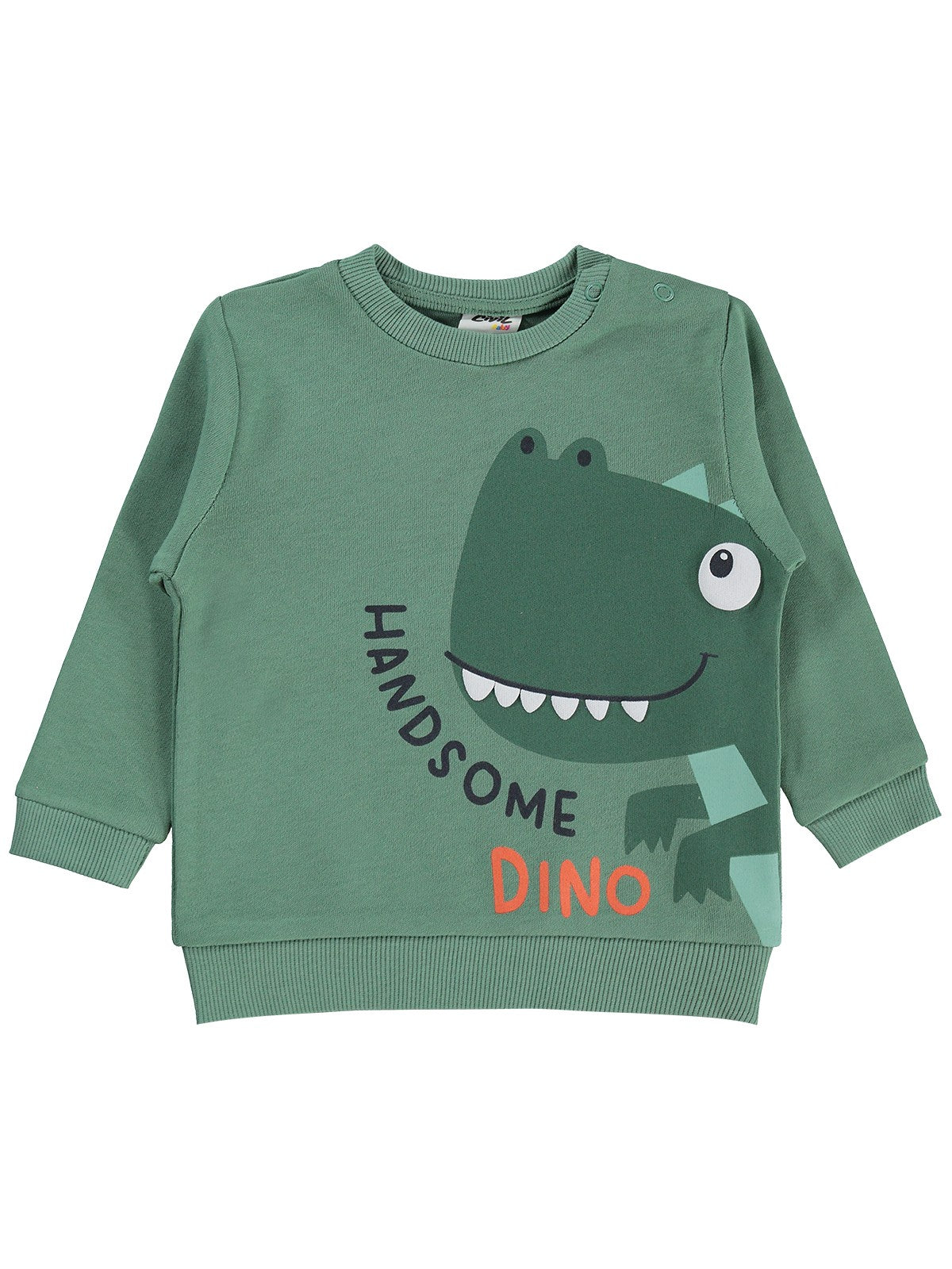 Civil Baby Dinozor Baskılı 6-18 Ay Sweatshirt - Haki
