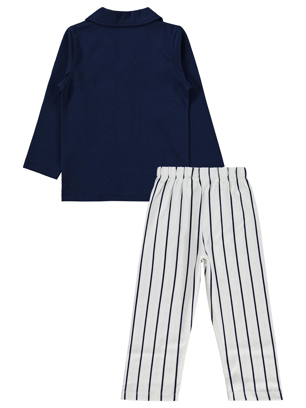 Civil Boys Önü Düğmeli 2-5 Yaş Pijama Takımı - Lacivert