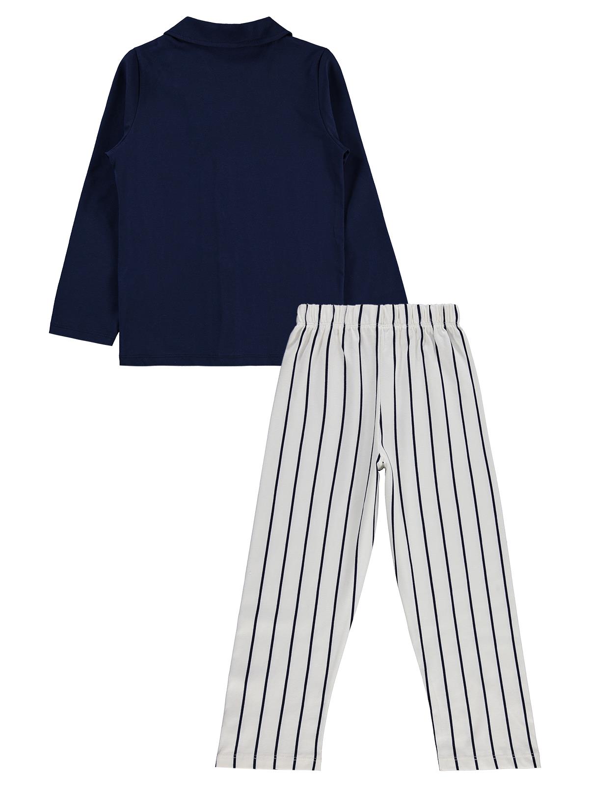 Civil Boys Önü Düğmeli 6-9 Yaş Pijama Takımı - Lacivert