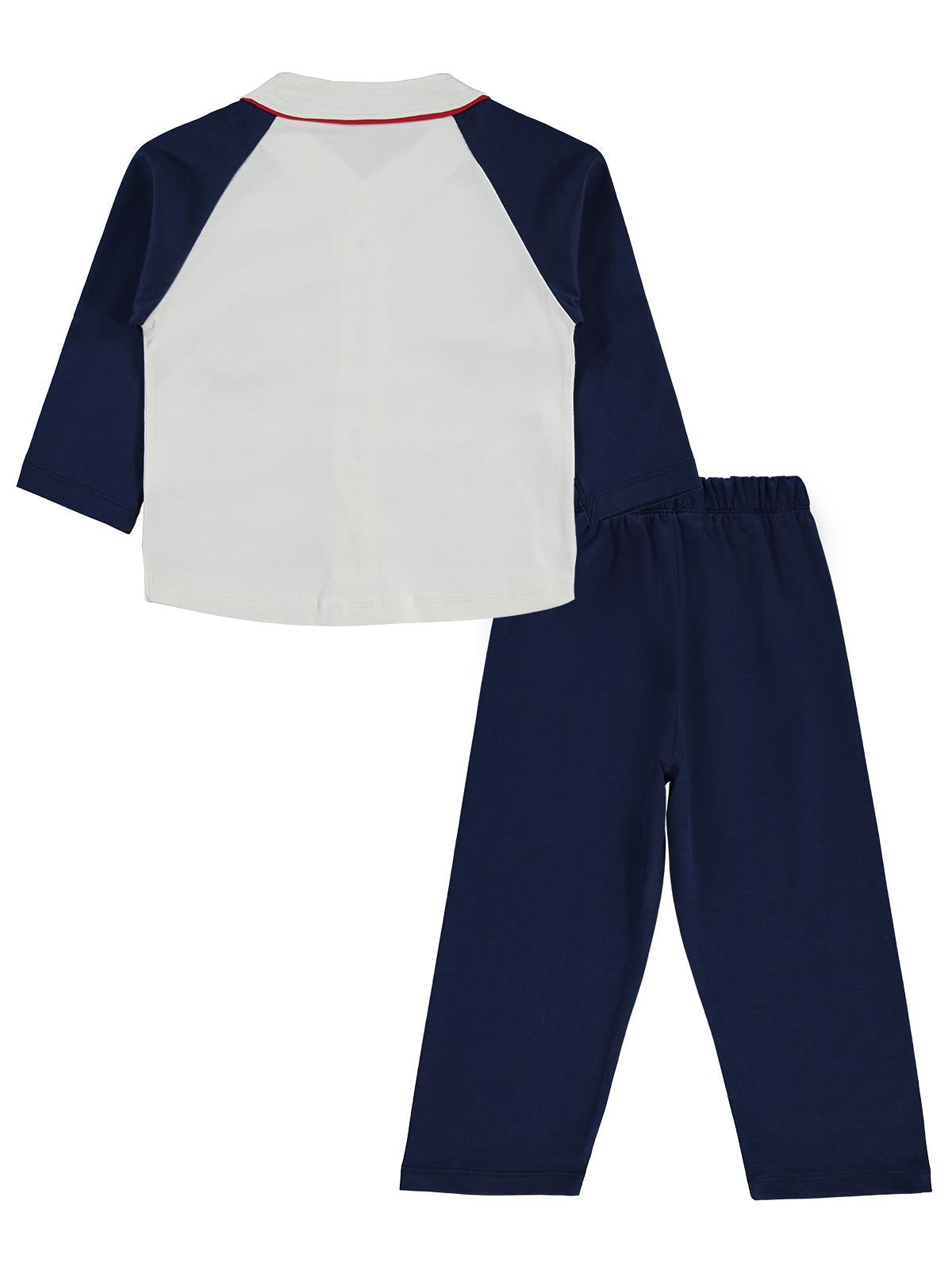 Civil Boys Çizgili Düğmeli 2-5 Yaş Pijama Takımı - Lacivert