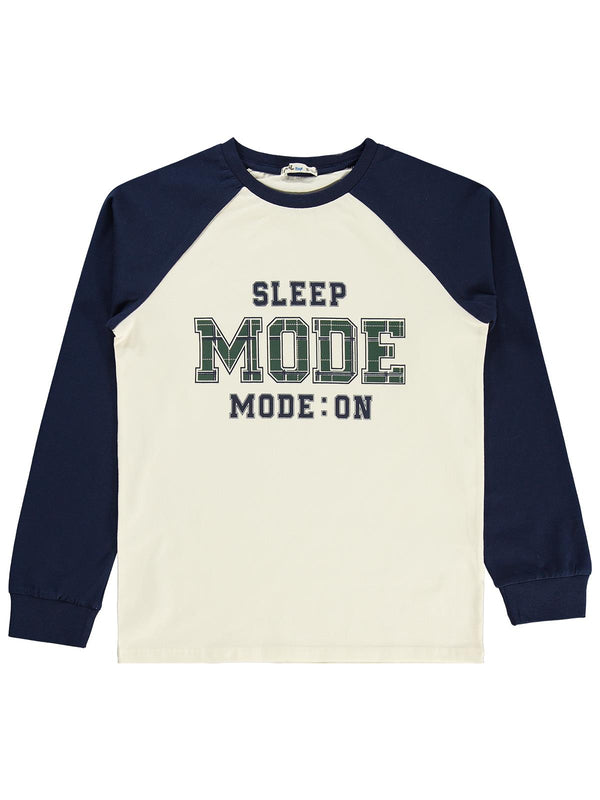 Civil Boys Mode Baskılı 10-13 Yaş Pijama Takımı - Lacivert