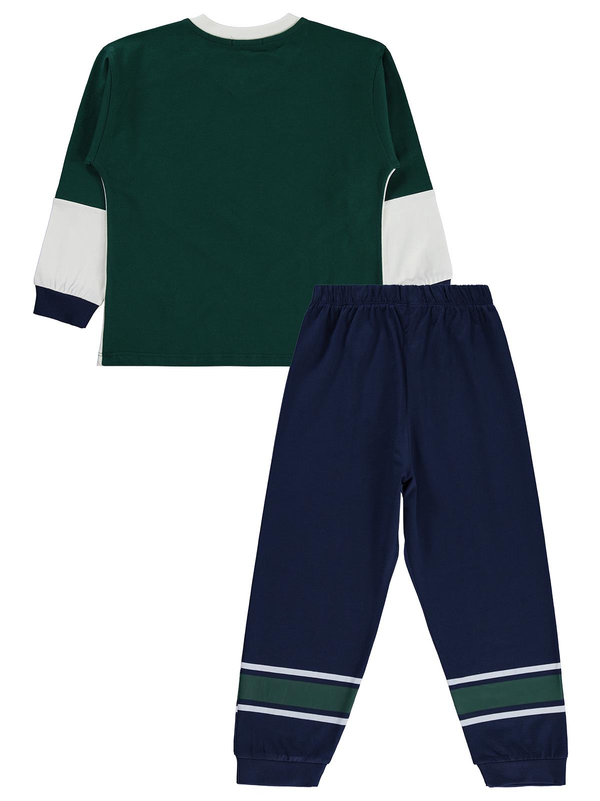 Civil Boys Baseball Baskılı 10-13 Yaş Pijama Takımı - Yeşil