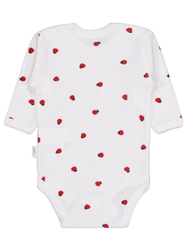 Civil Baby Uğur Böceği Empirme 0-48 Ay Çıtçıtlı Badi - Ekru