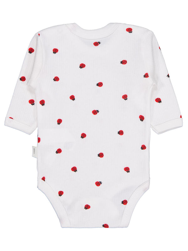 Civil Baby Uğur Böceği Empirme 0-48 Ay Çıtçıtlı Badi - Ekru