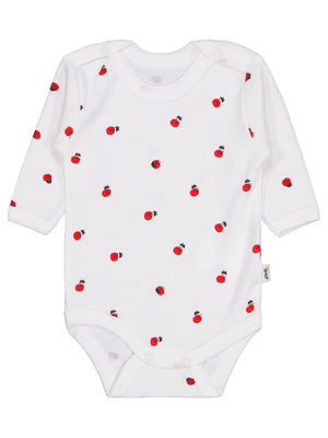 Civil Baby Uğur Böceği Empirme 0-48 Ay Çıtçıtlı Badi - Ekru