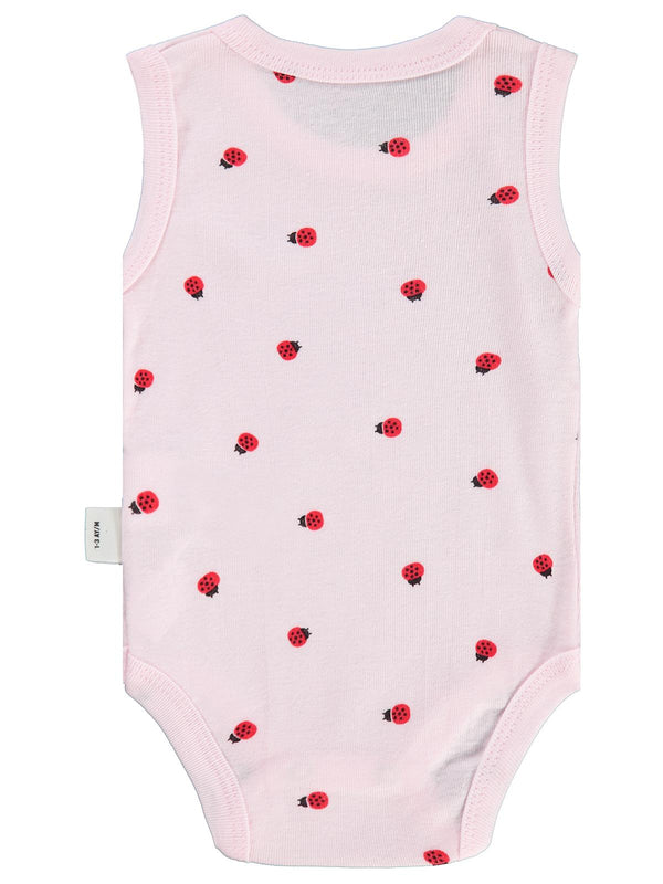 Civil Baby Uğur Böceği Empirme 0-48 Ay Çıtçıtlı Badi - Pembe