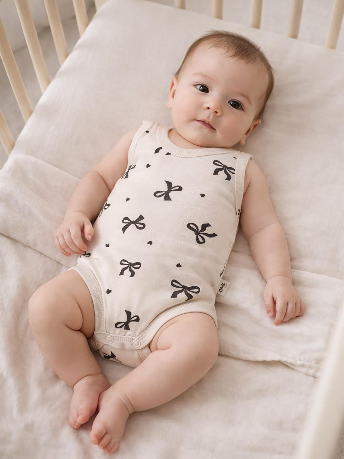 Civil Baby Fiyonk Empirme 1-36 Ay Çıtçıtlı Badi - Bej