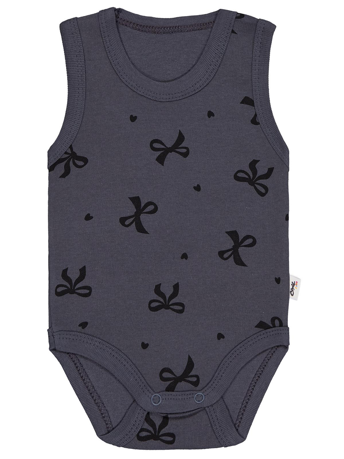 Civil Baby Fiyonk Empirme 1-36 Ay Çıtçıtlı Badi - Gri