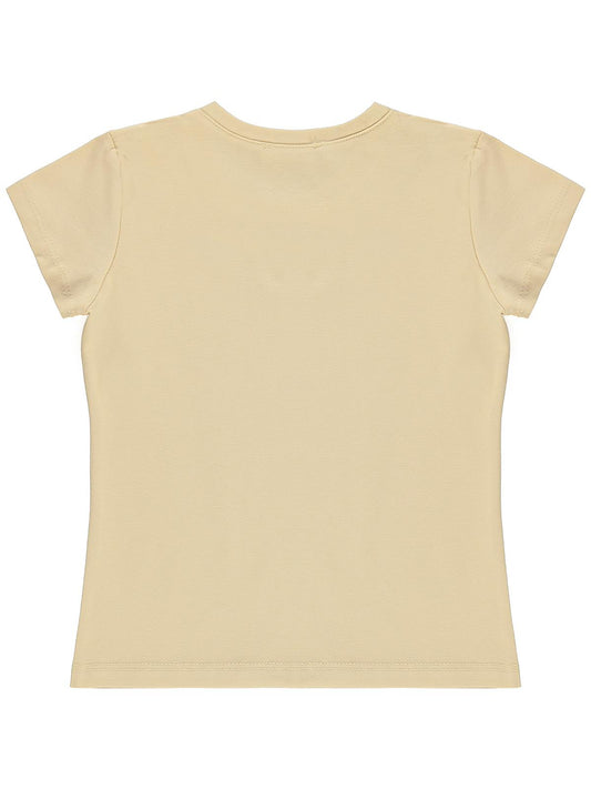 Civil Girls Basic 2-5 Yaş Tişört - Bej