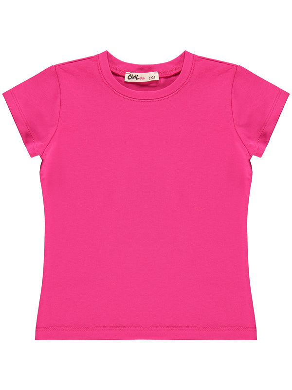 Civil Girls Basic 2-5 Yaş Tişört - Fusya
