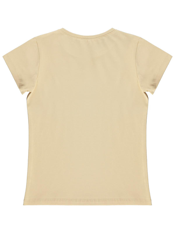 Civil Girls Basic 6-9 Yaş Tişört - Bej