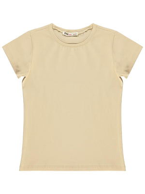 Civil Girls Basic 6-9 Yaş Tişört - Bej
