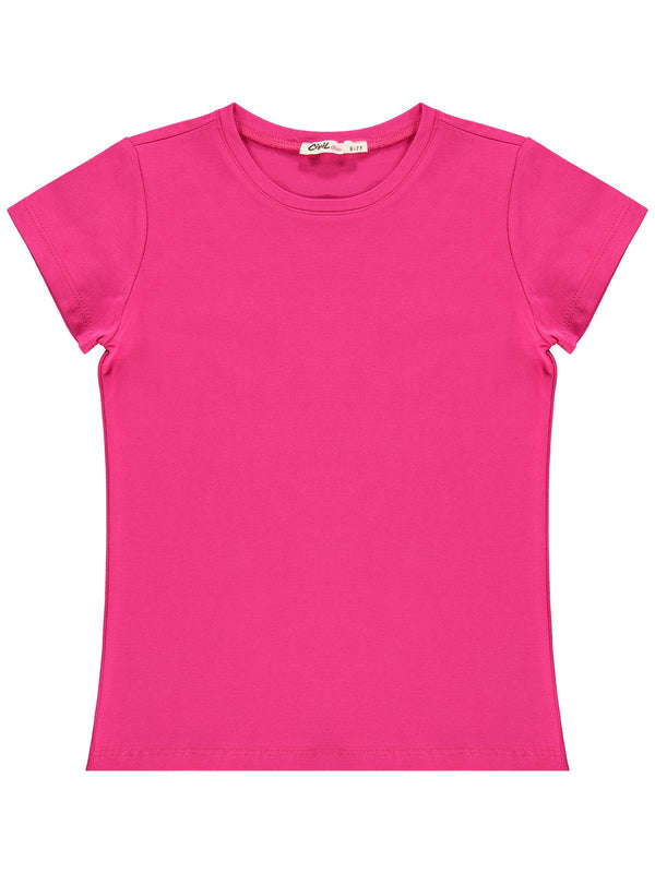 Civil Girls Basic 6-9 Yaş Tişört - Fusya