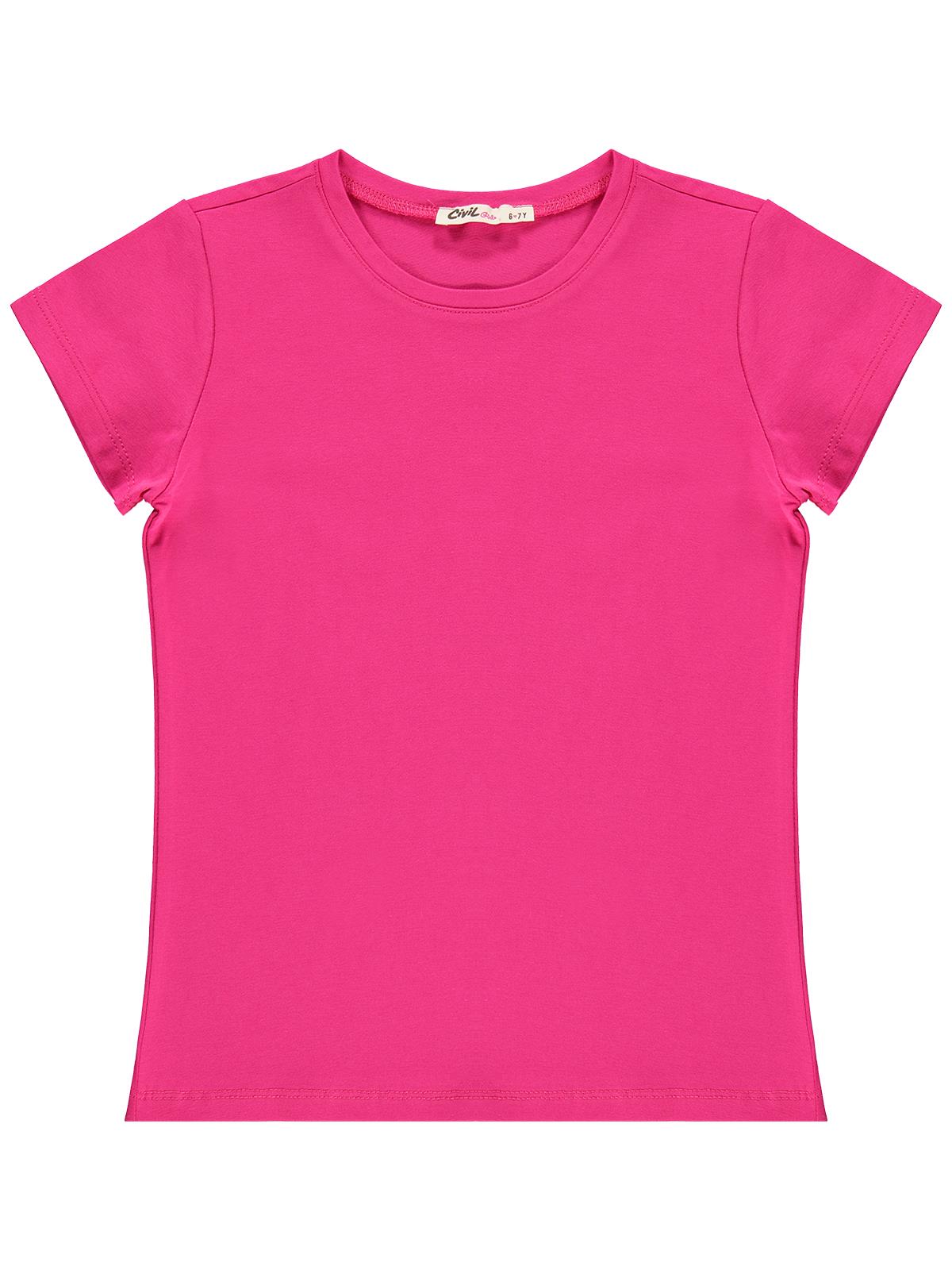 Civil Girls Basic 6-9 Yaş Tişört - Fusya