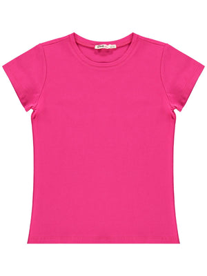 Civil Girls Basic 6-9 Yaş Tişört - Fusya