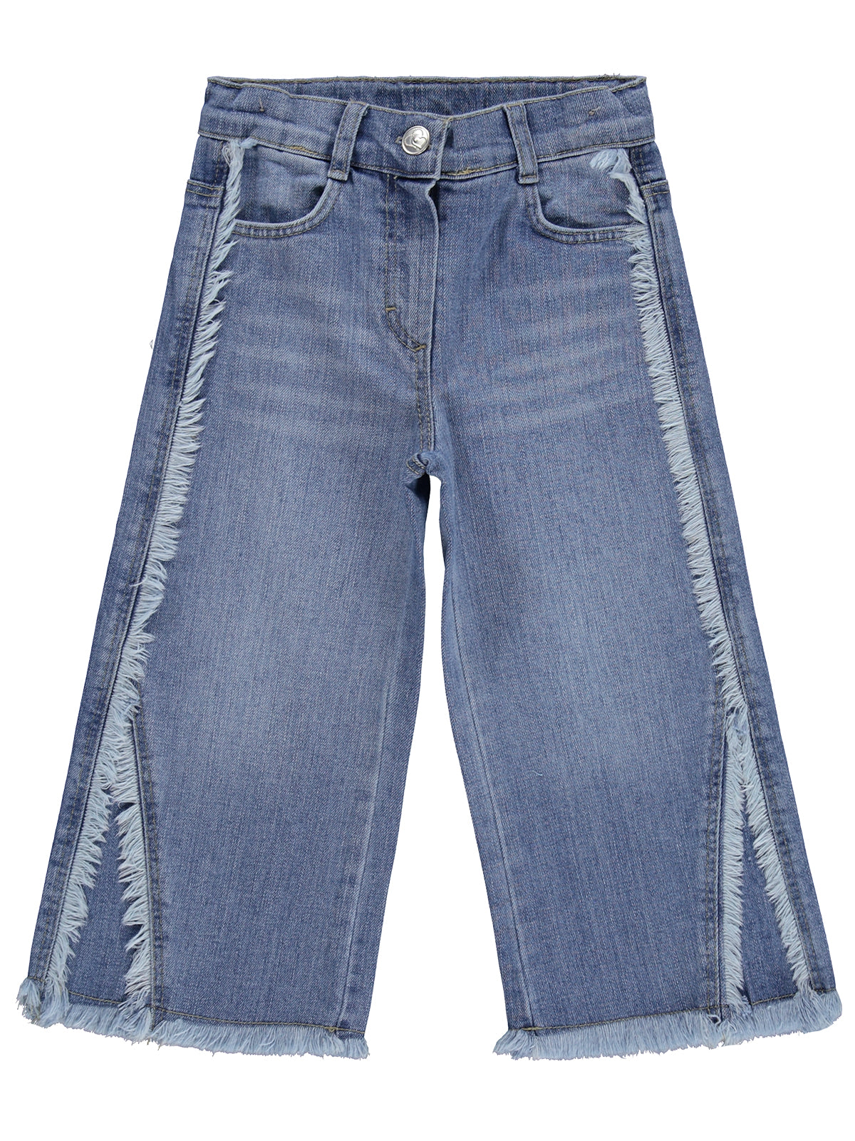 Civil Girls Püsküllü 2-5 Yaş Pantolon Kot - Mavi